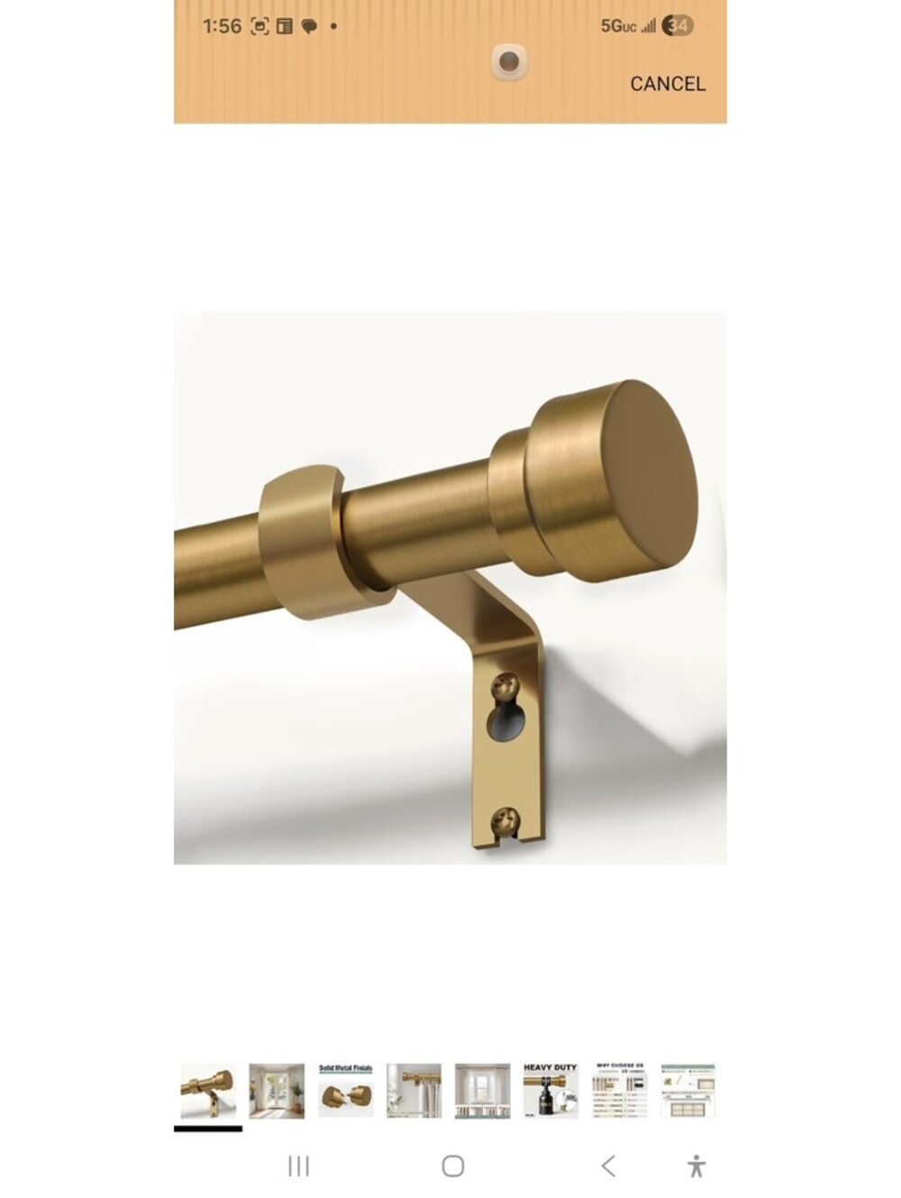Living Room Window Curtain Rod Set - 72" to 144"